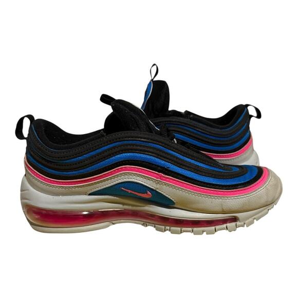 Nike Air Max 97 GS Black Pink Racer Blue White Youth Size 5Y Women's 6.5 Sneaker - Picture 6 of 7